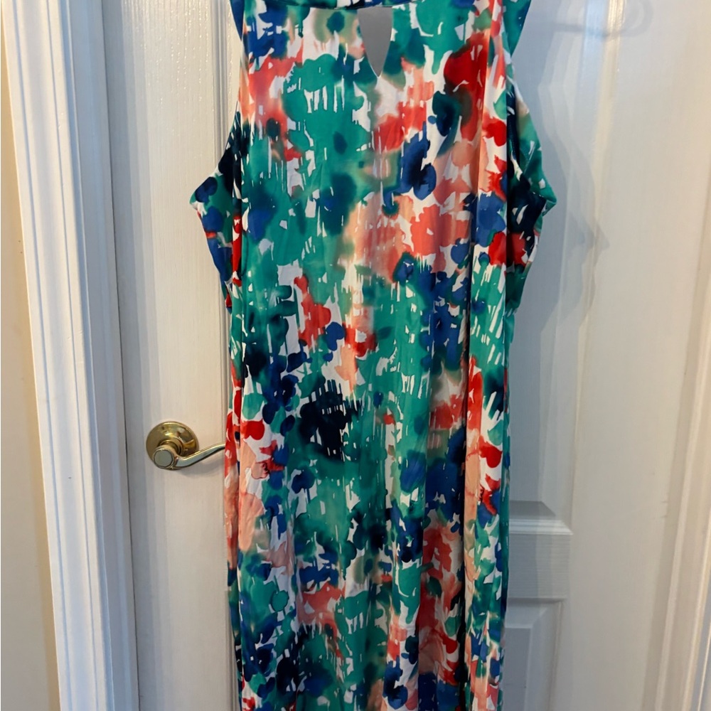 Lane Bryant Colorful Abstract Midi Dress
